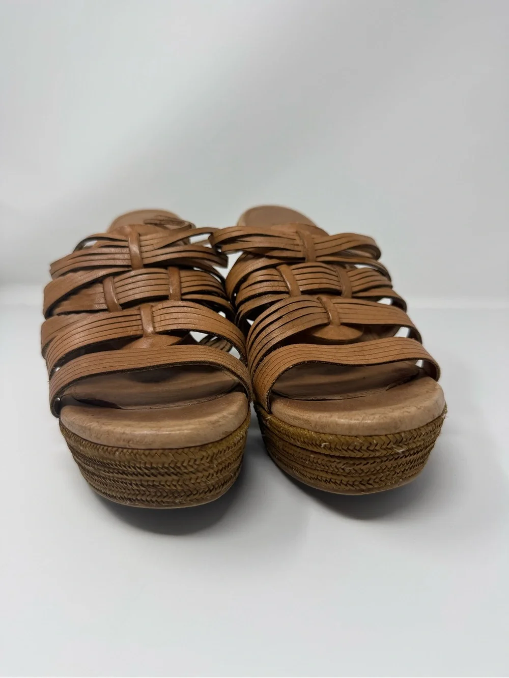 UGG Women's Brown Braided Wedge Sandals size 9